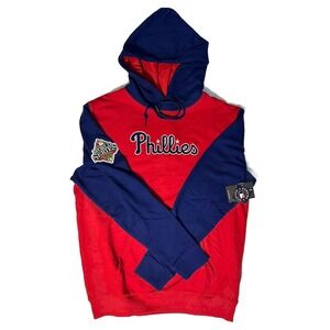 Philadelphia‎ Phillies Hoodie Mens Size L Red/Blue World Series Fall Patch 2008
